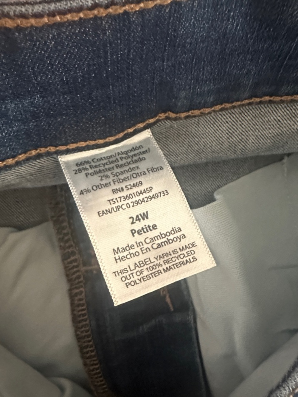 Women's Plus Size Skinny High Rise Jeans Size 24W Petite - Picture 9 of 12